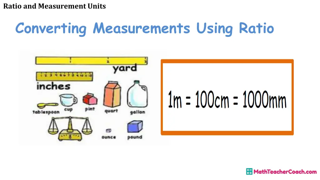 ratio and measurement units converting 1