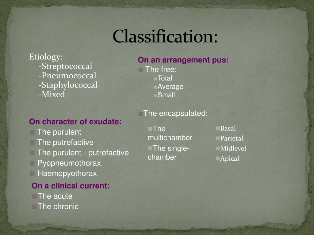 classification