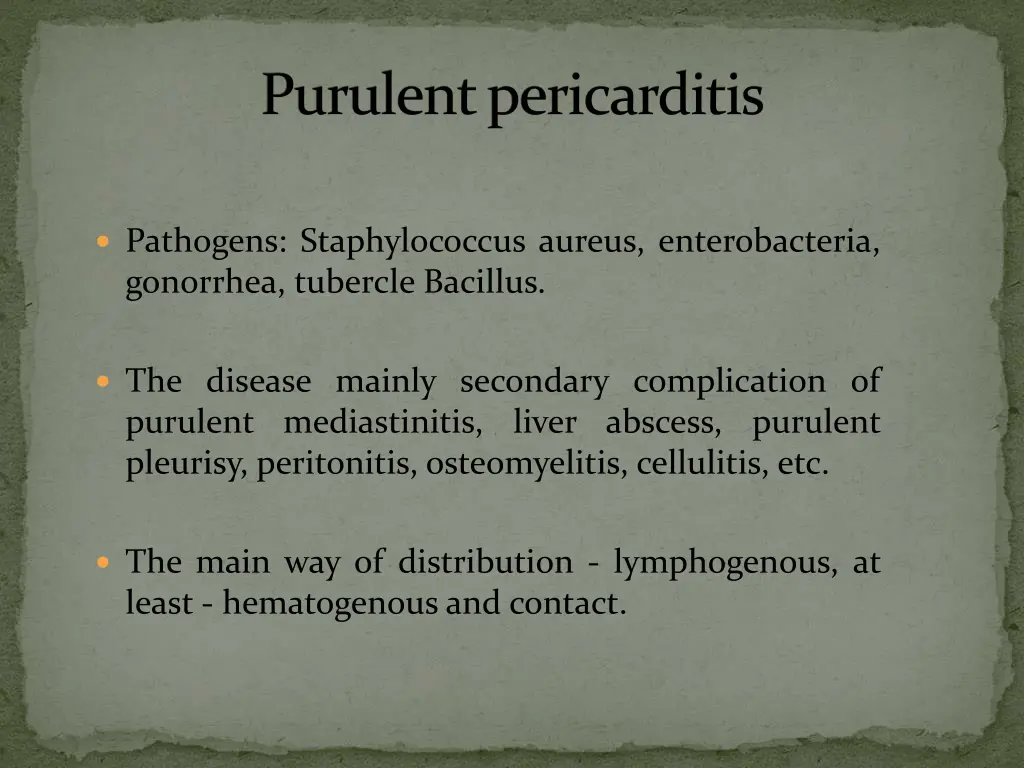 purulentpericarditis