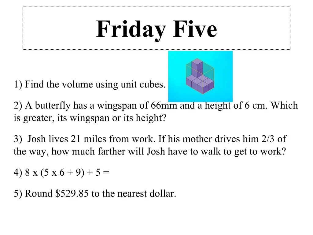 friday five 4