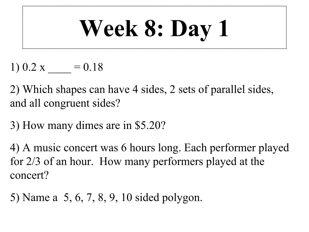 week 8 day 1