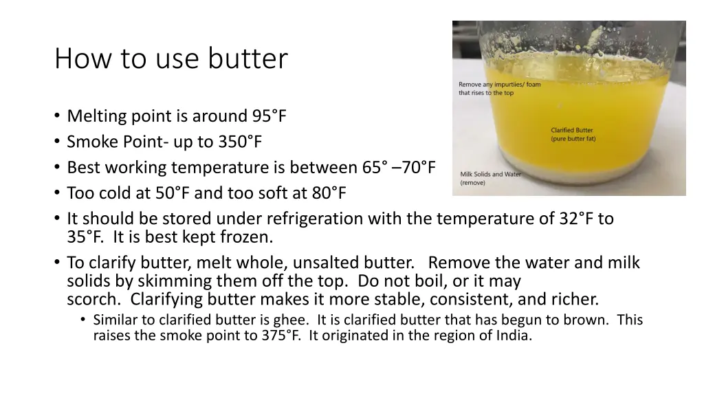 how to use butter