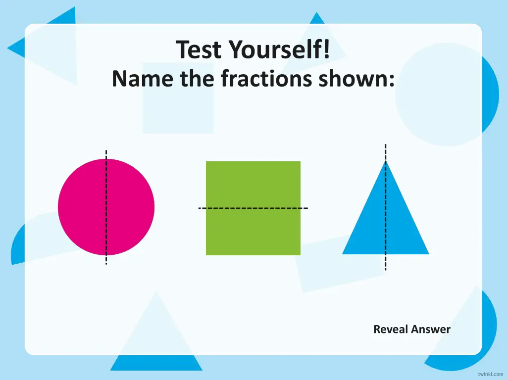 test yourself name the fractions shown