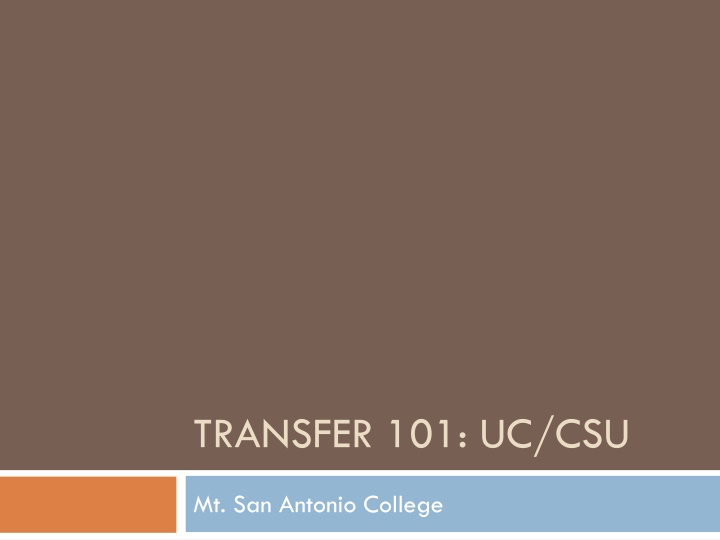 transfer 101 uc csu