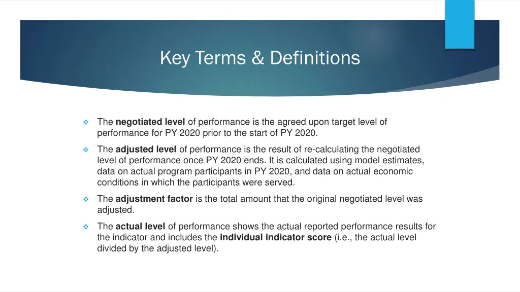 key terms definitions