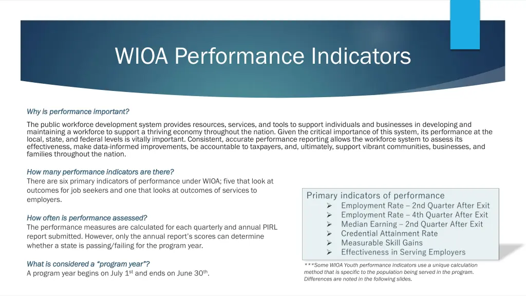 wioa performance indicators