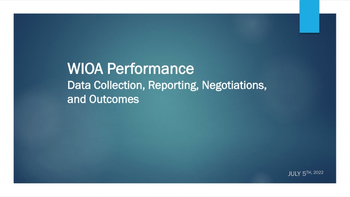 wioa performance wioa performance data collection