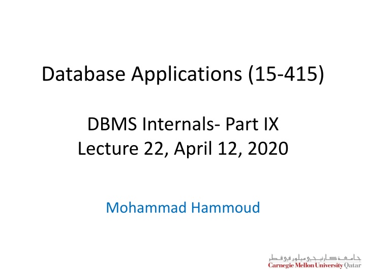 database applications 15 415