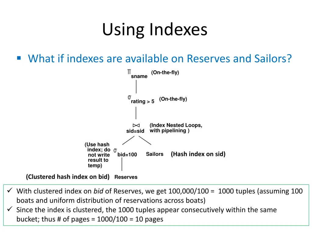 using indexes