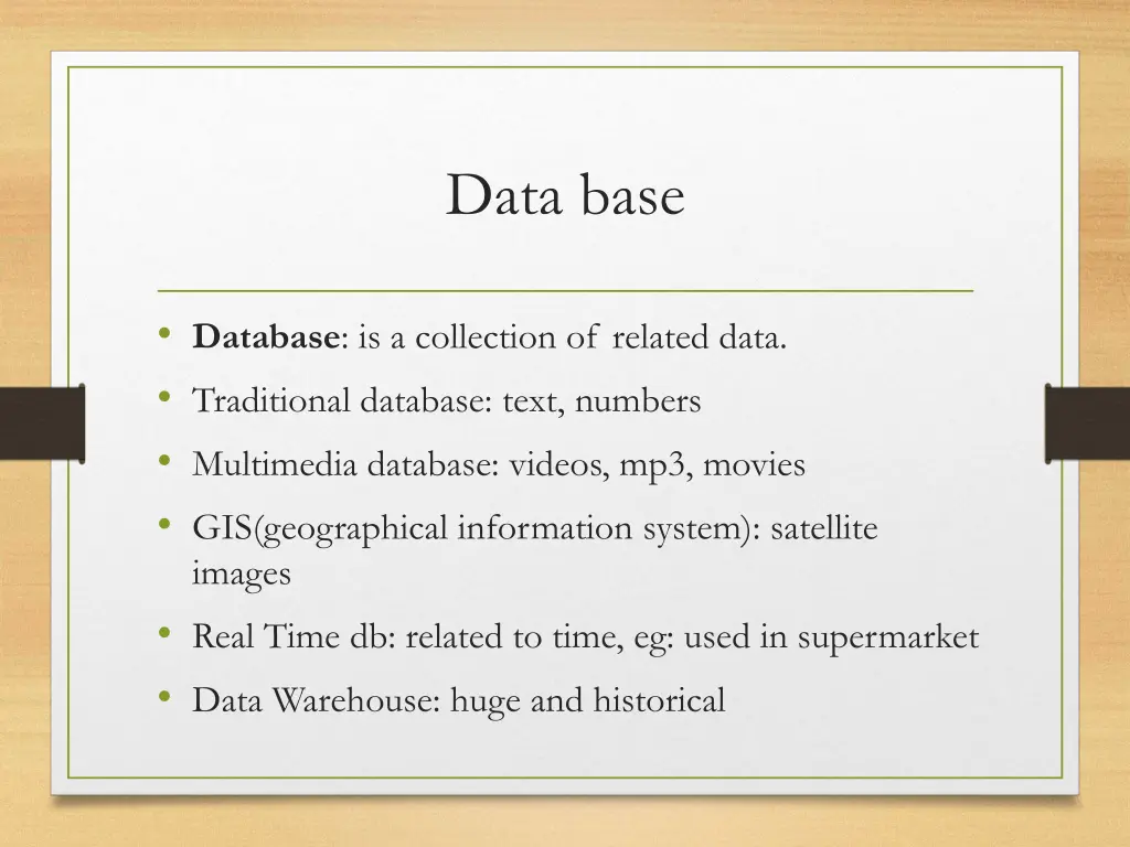 data base