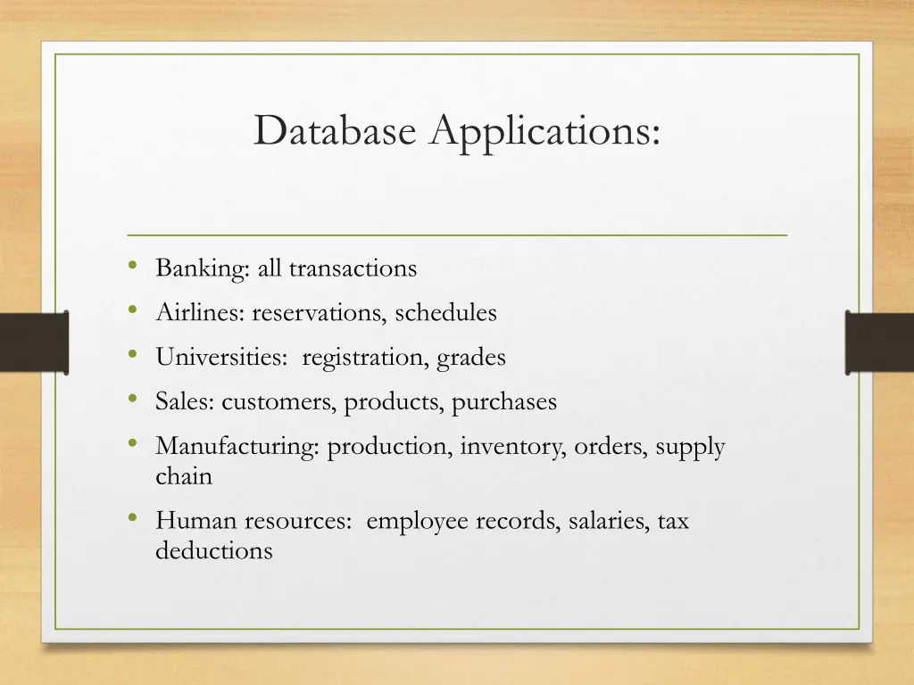 database applications