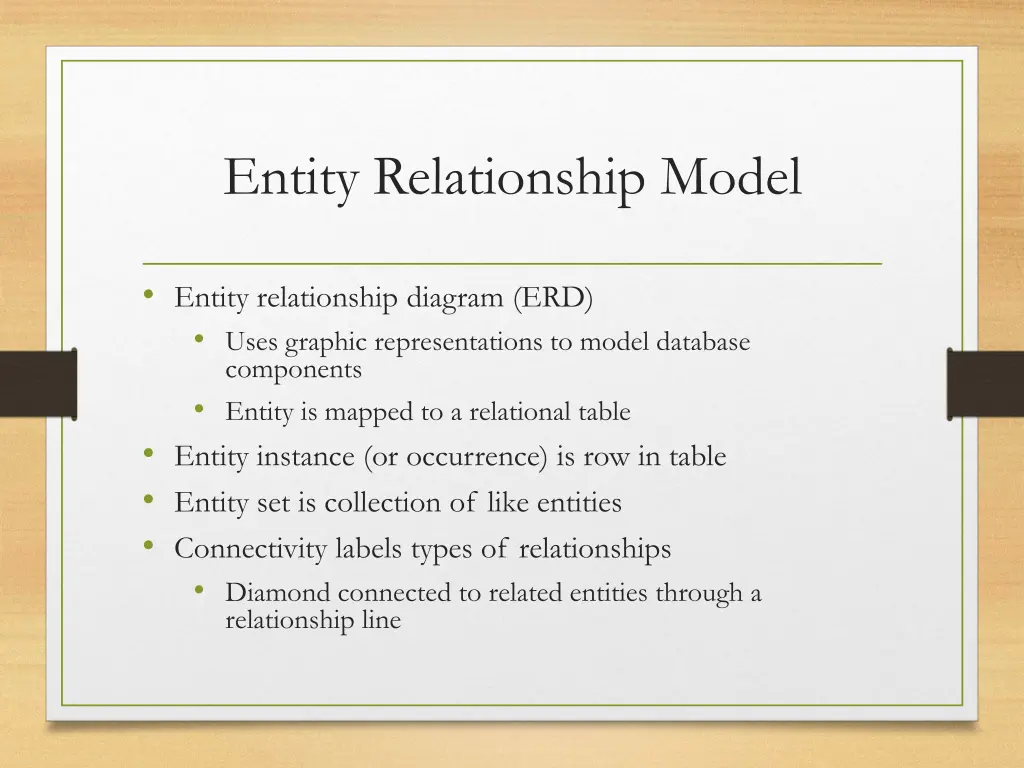 entity relationship model