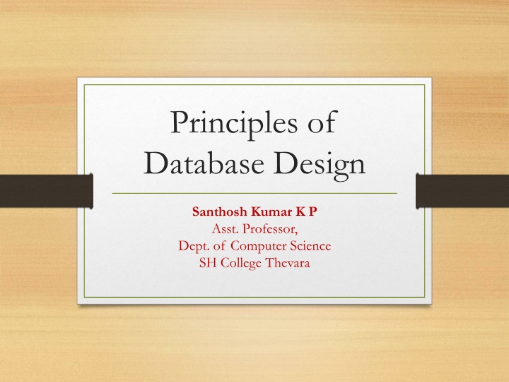 principles of database design