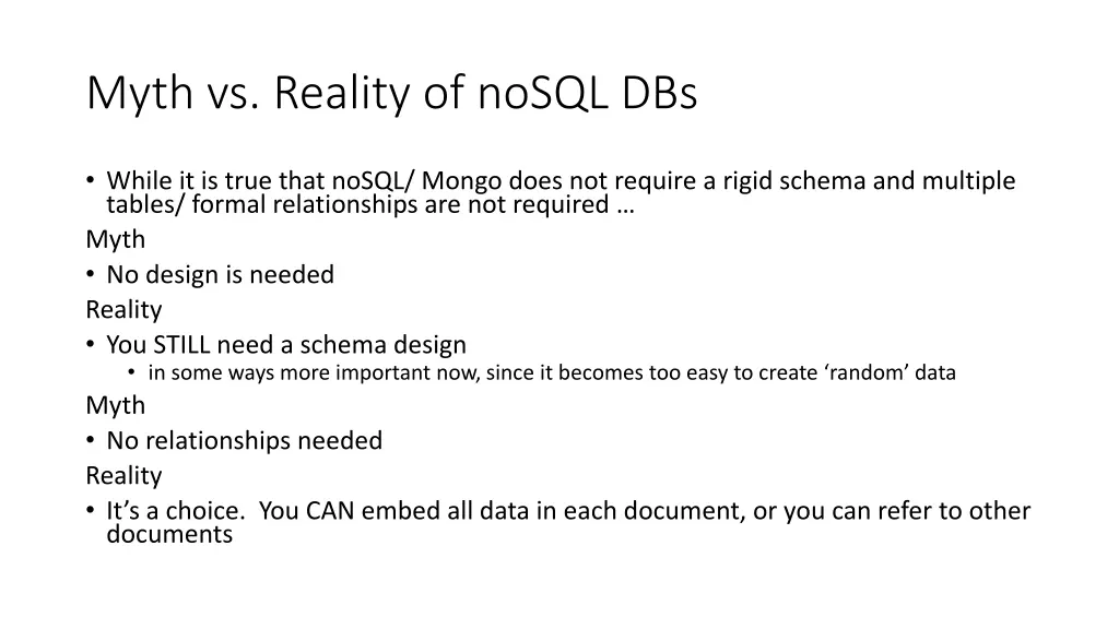 myth vs reality of nosql dbs