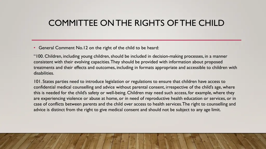 committee on the rights of the child