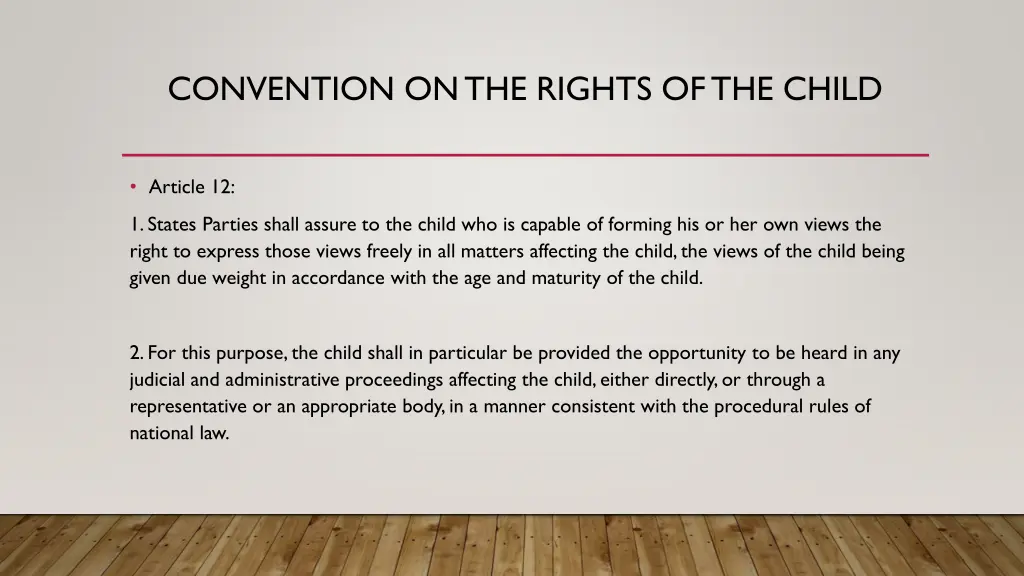 convention on the rights of the child