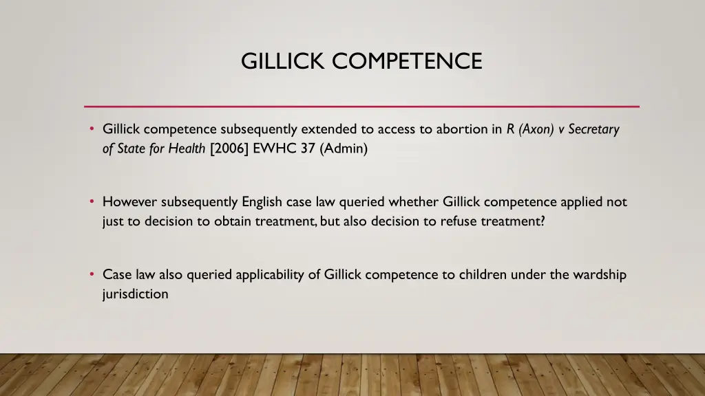 gillick competence 2