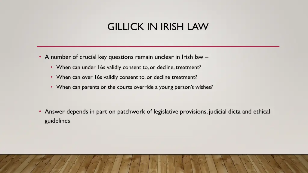 gillick in irish law