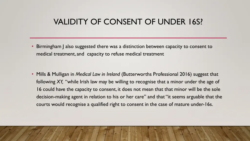 validity of consent of under 16s 1