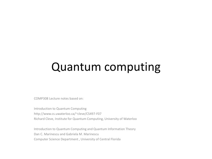 quantum computing