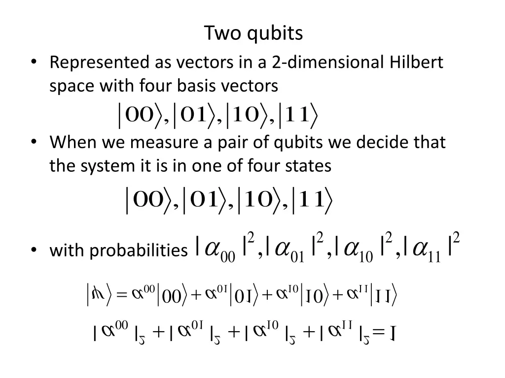 two qubits