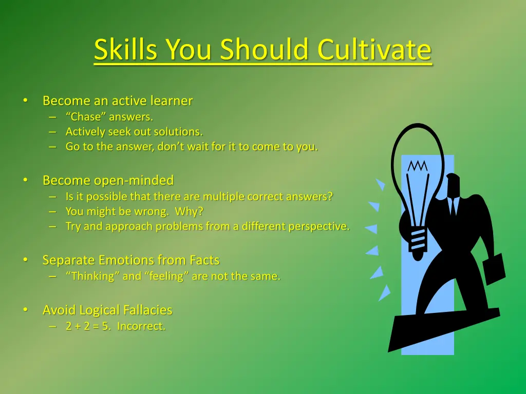 skills you should cultivate