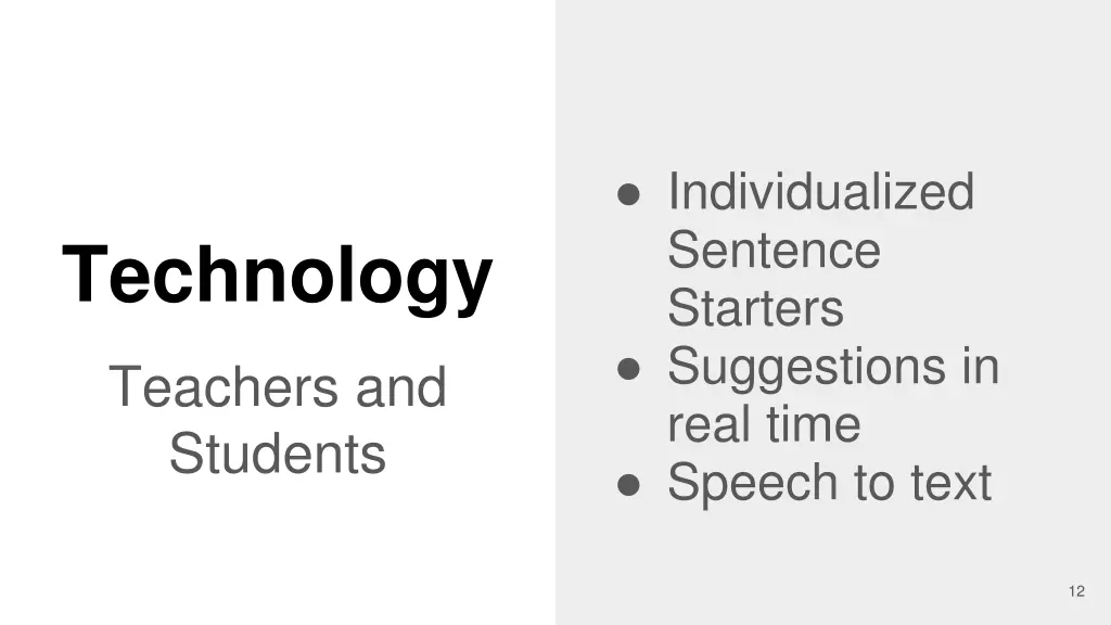 individualized sentence starters suggestions