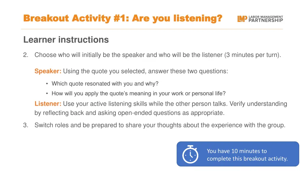 breakout activity 1 are you listening breakout 1