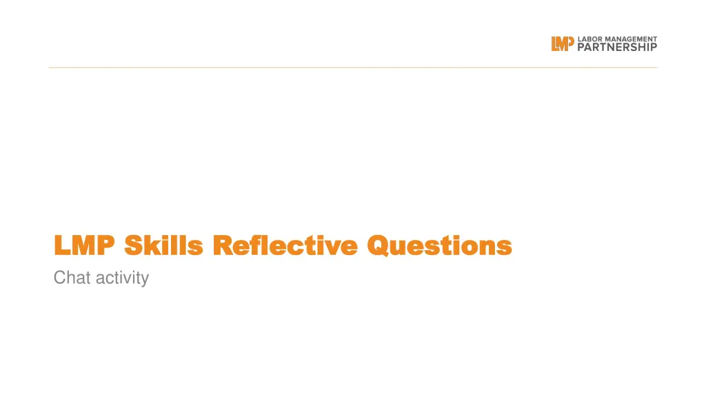 lmp skills reflective questions lmp skills