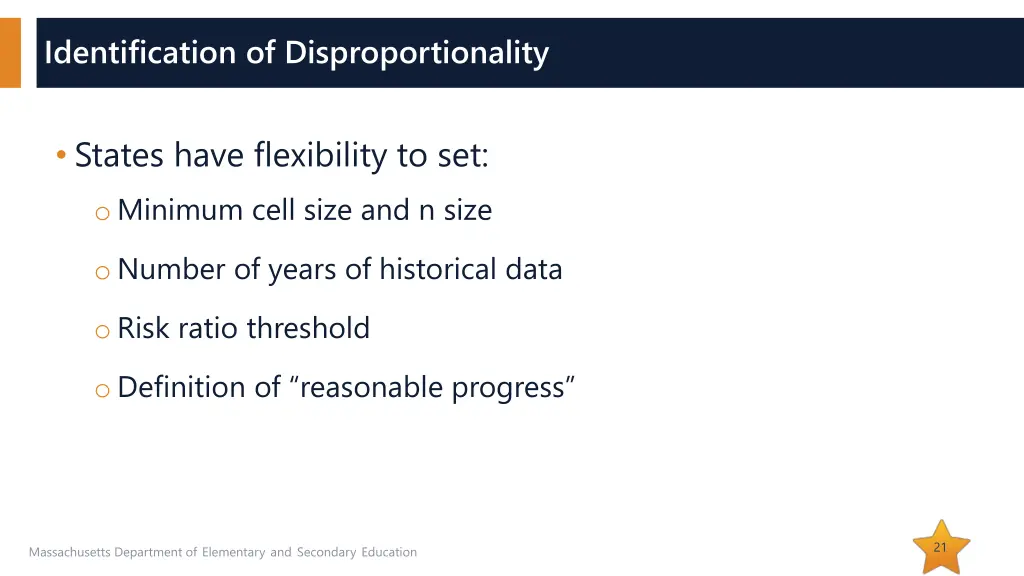 identification of disproportionality