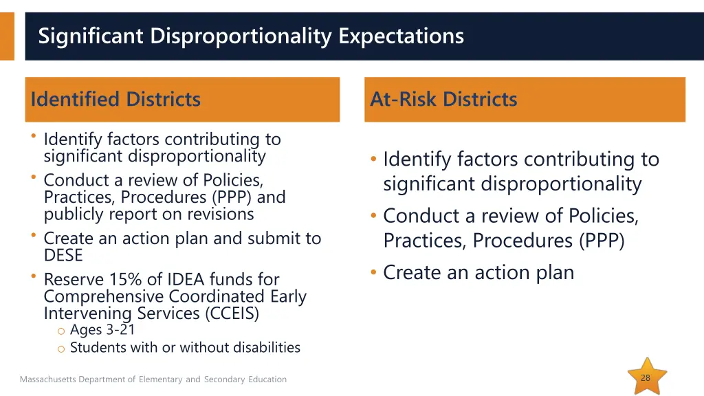 significant disproportionality expectations