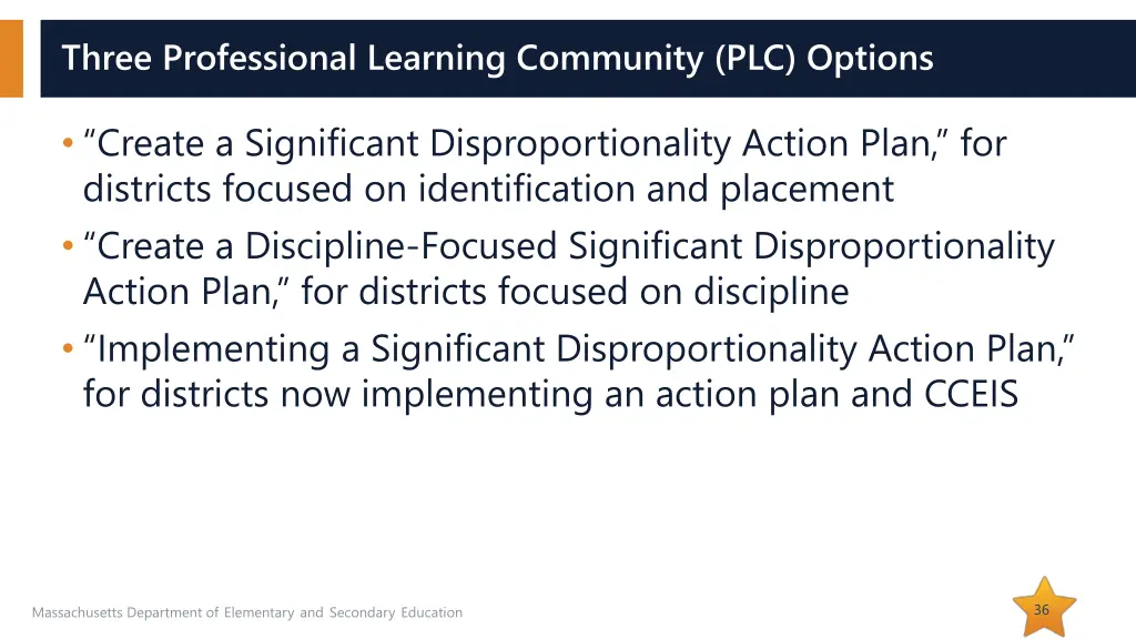 three professional learning community plc options