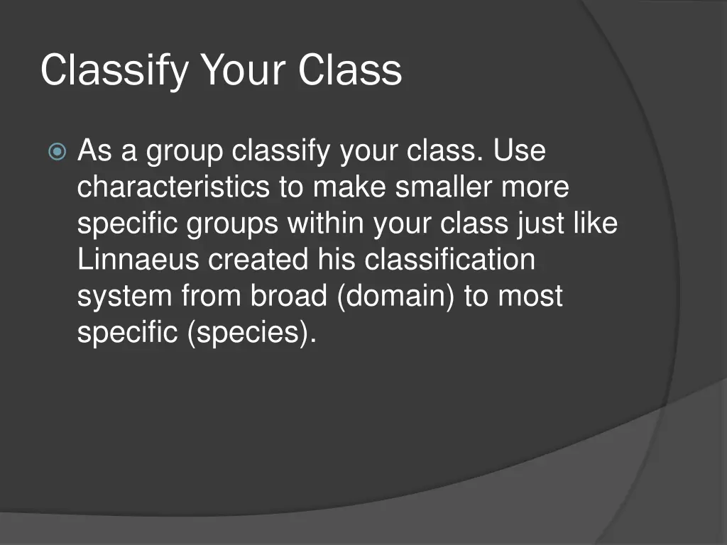 classify your class