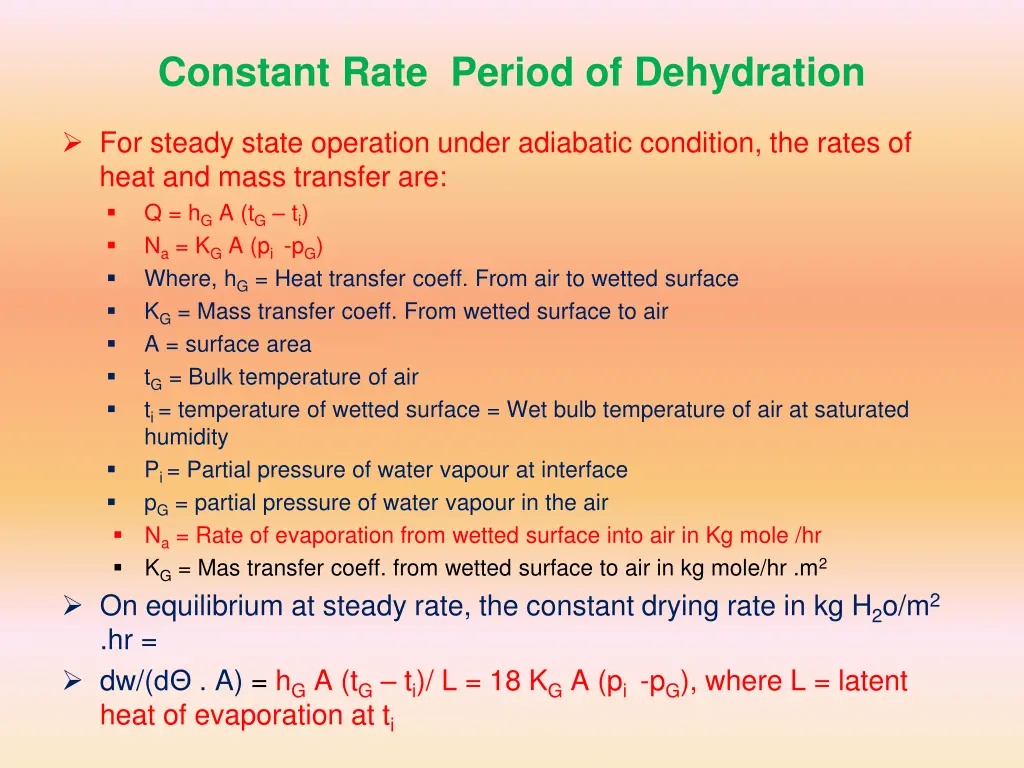 constant rate period of dehydration 2