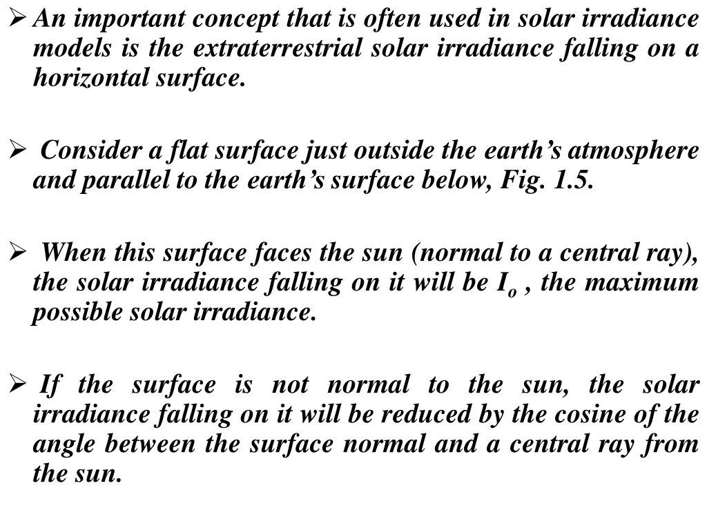 an important concept that is often used in solar