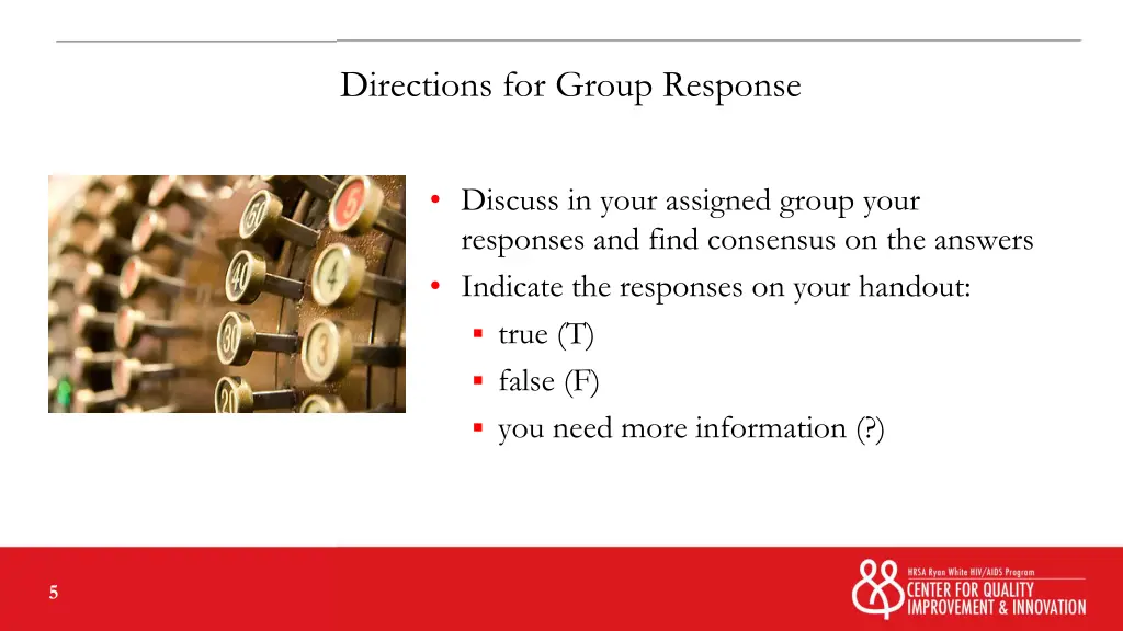 directions for group response