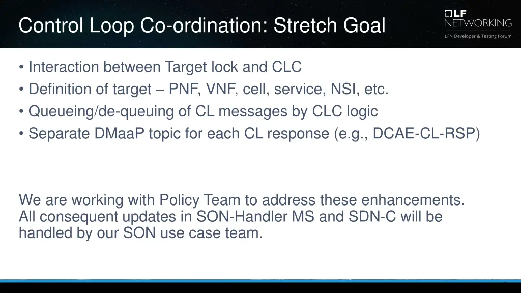 control loop co ordination stretch goal