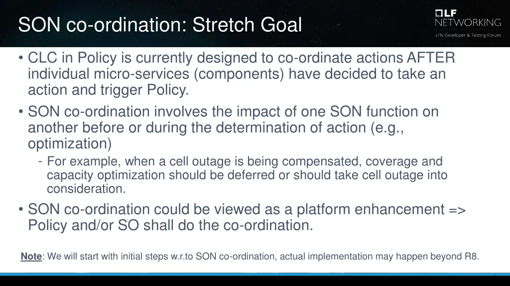 son co ordination stretch goal