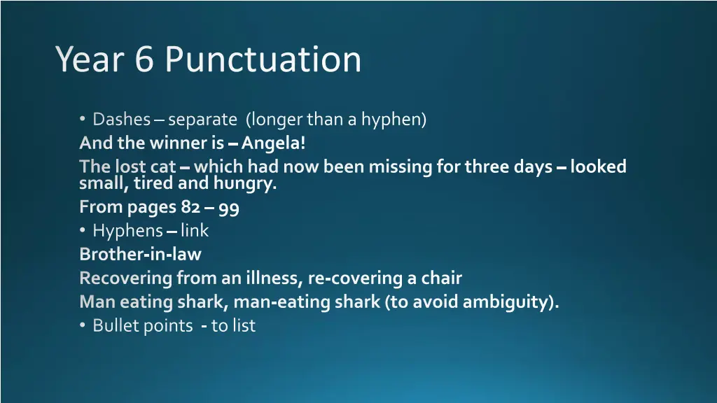 year 6 punctuation