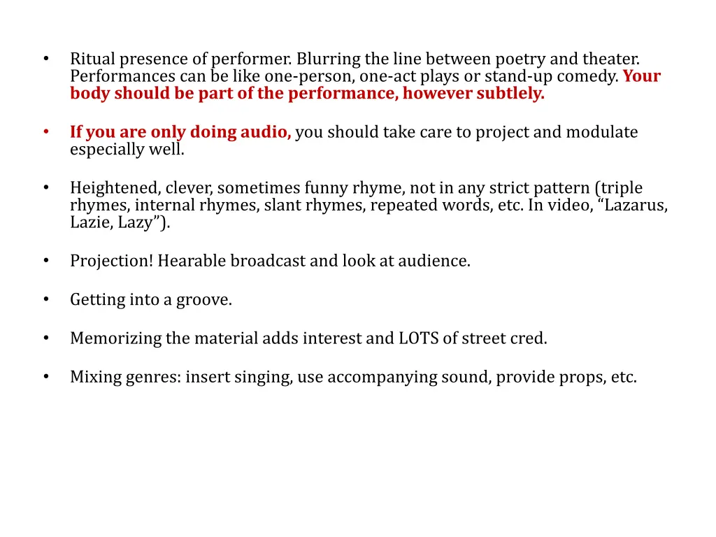 ritual presence of performer blurring the line