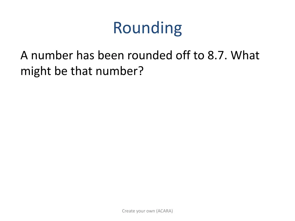 rounding