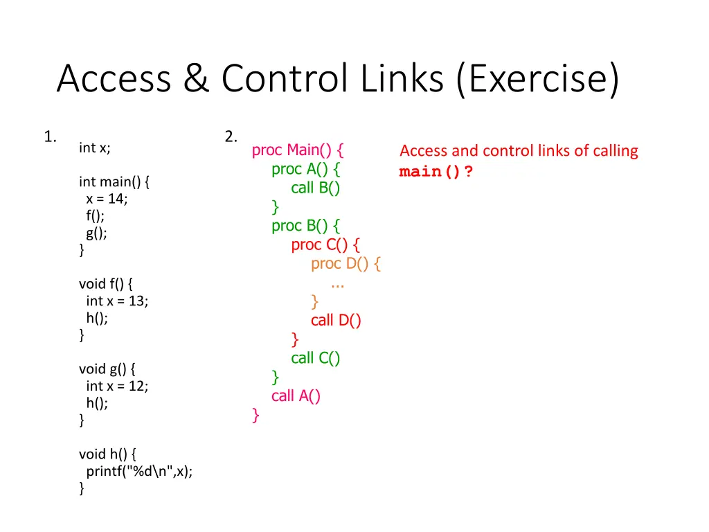 access control links exercise