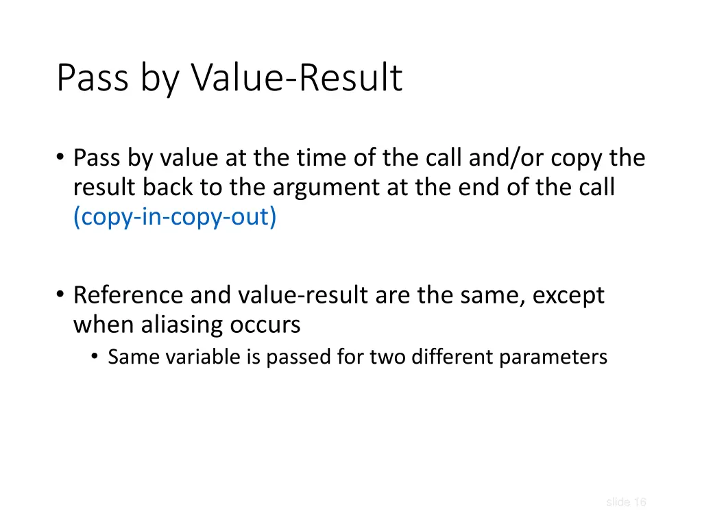 pass by value result