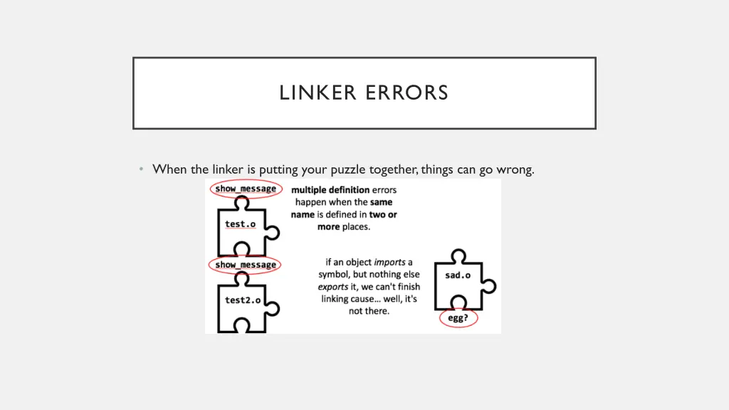 linker errors