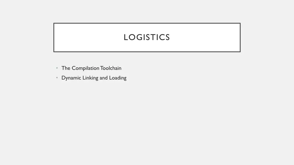 logistics