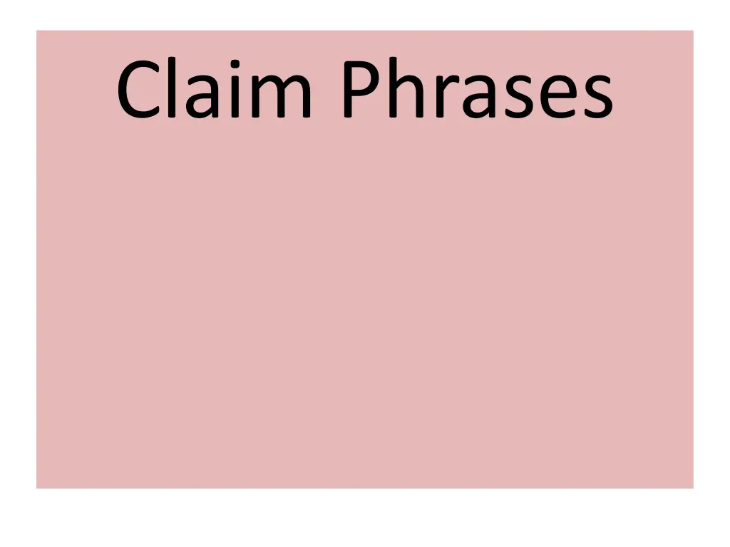 claim phrases