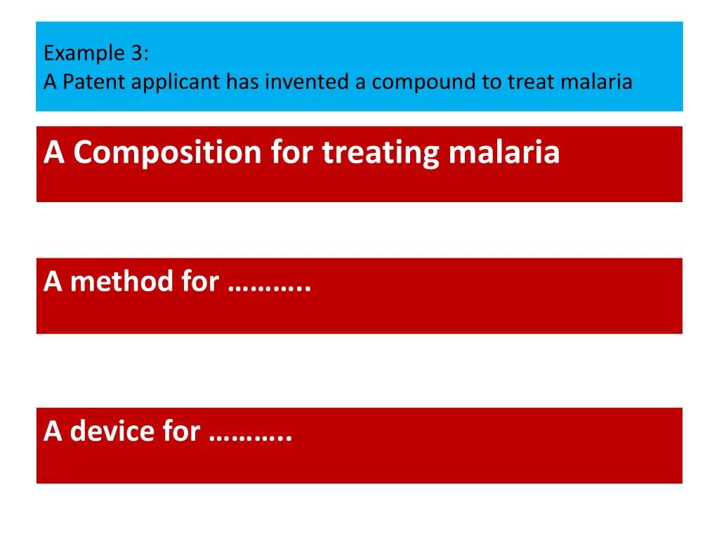 example 3 a patent applicant has invented