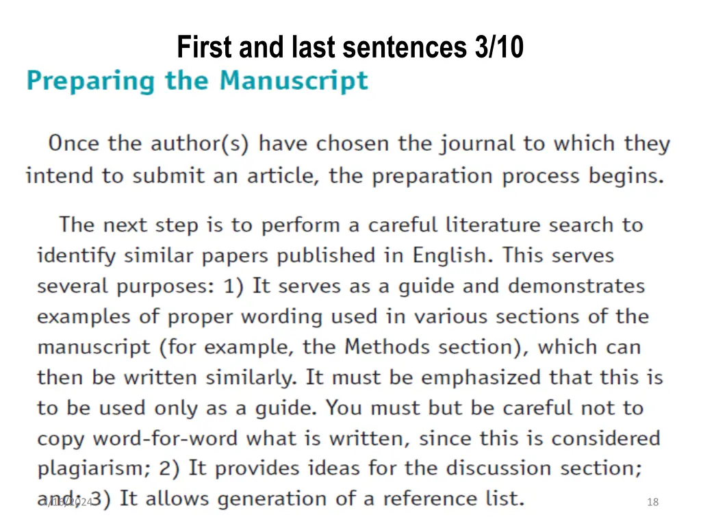 first and last sentences 3 10