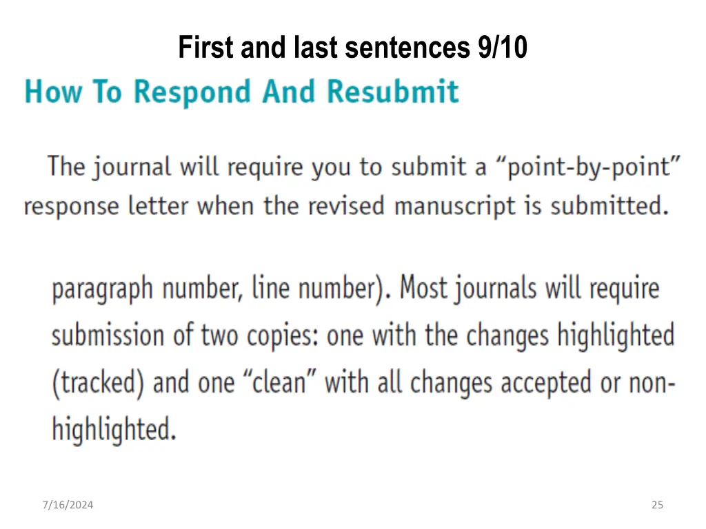 first and last sentences 9 10