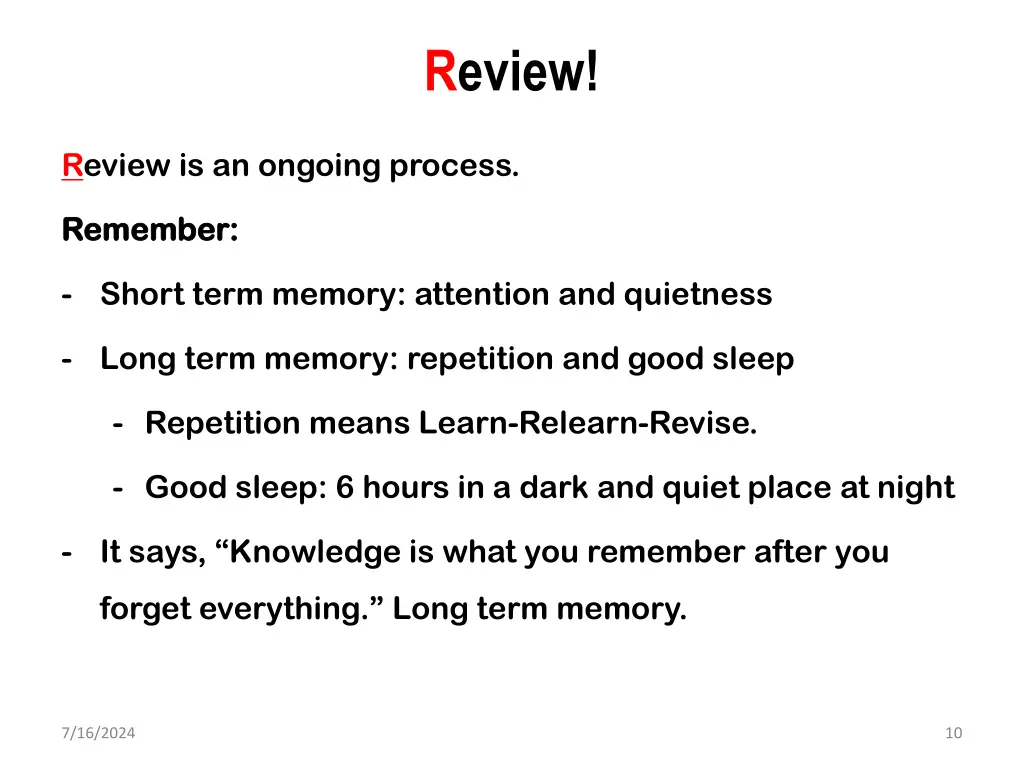 review